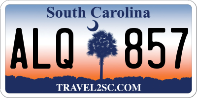 SC license plate ALQ857