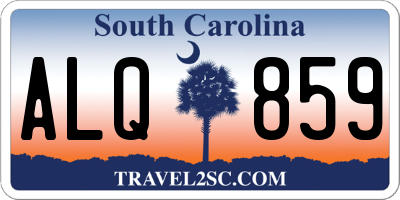 SC license plate ALQ859