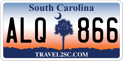SC license plate ALQ866