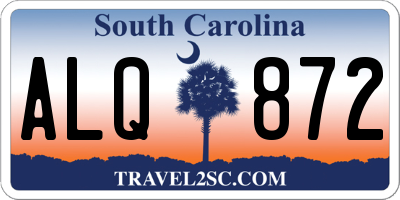 SC license plate ALQ872