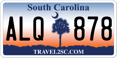 SC license plate ALQ878