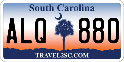 SC license plate ALQ880