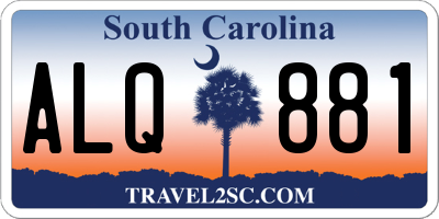 SC license plate ALQ881