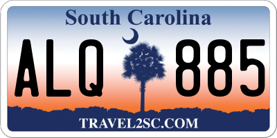SC license plate ALQ885
