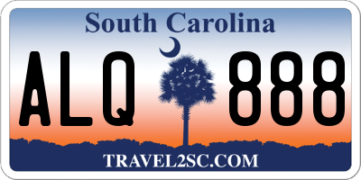 SC license plate ALQ888
