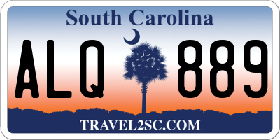 SC license plate ALQ889