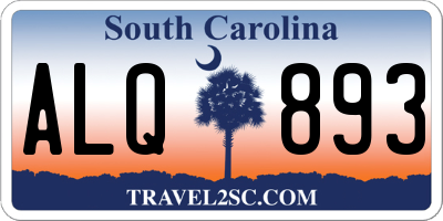 SC license plate ALQ893