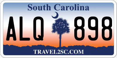 SC license plate ALQ898