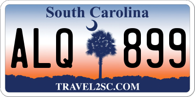 SC license plate ALQ899