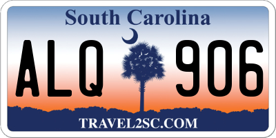 SC license plate ALQ906