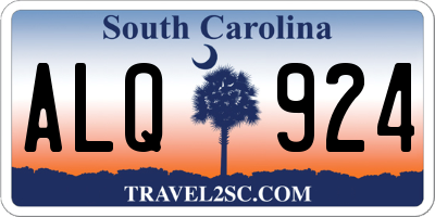 SC license plate ALQ924