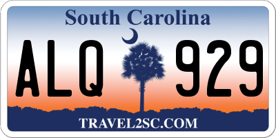 SC license plate ALQ929