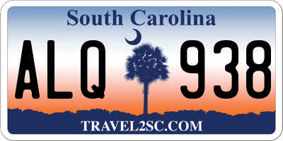 SC license plate ALQ938