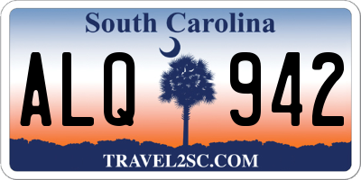 SC license plate ALQ942