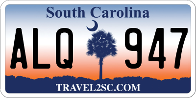SC license plate ALQ947