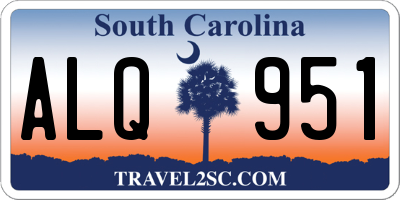 SC license plate ALQ951