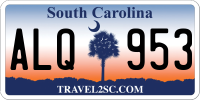 SC license plate ALQ953