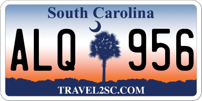 SC license plate ALQ956