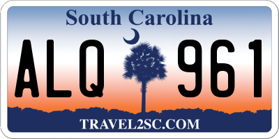 SC license plate ALQ961