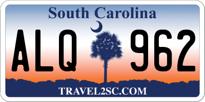 SC license plate ALQ962