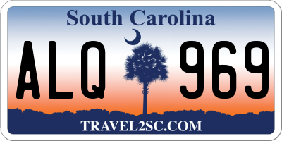 SC license plate ALQ969