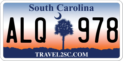 SC license plate ALQ978