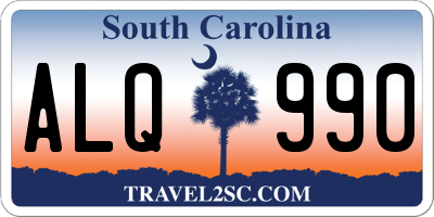 SC license plate ALQ990