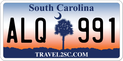 SC license plate ALQ991