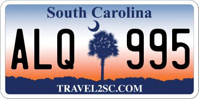 SC license plate ALQ995