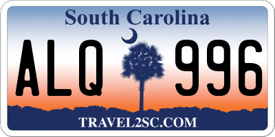 SC license plate ALQ996