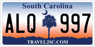 SC license plate ALQ997