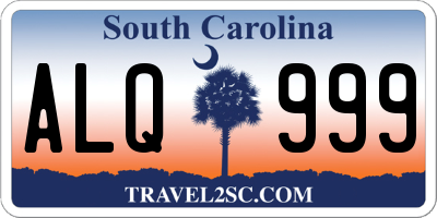 SC license plate ALQ999