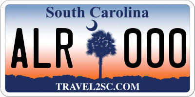 SC license plate ALR000