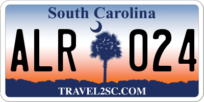 SC license plate ALR024