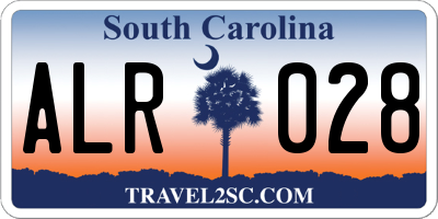 SC license plate ALR028