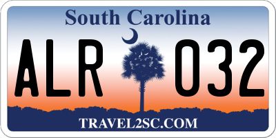 SC license plate ALR032