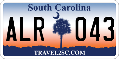 SC license plate ALR043