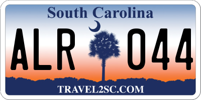 SC license plate ALR044