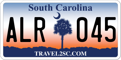 SC license plate ALR045
