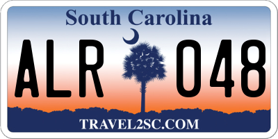 SC license plate ALR048