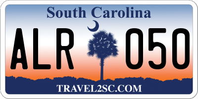 SC license plate ALR050