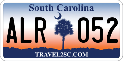 SC license plate ALR052