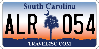 SC license plate ALR054