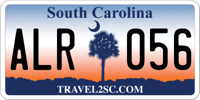 SC license plate ALR056