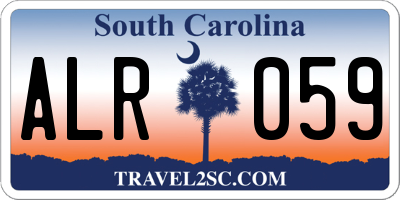 SC license plate ALR059