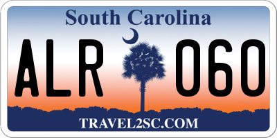 SC license plate ALR060