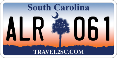SC license plate ALR061