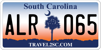 SC license plate ALR065