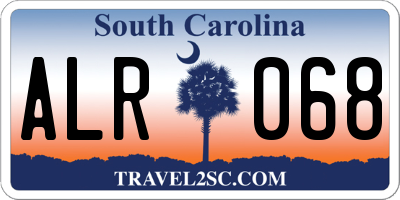 SC license plate ALR068
