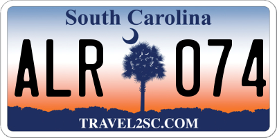 SC license plate ALR074